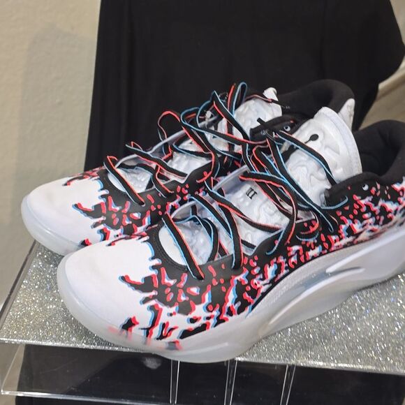 Jordan Zion 3 NRG 3D Shoes- Football Grey/Flash Crimson/Chlorine Blue/Black - Picture 10 of 13